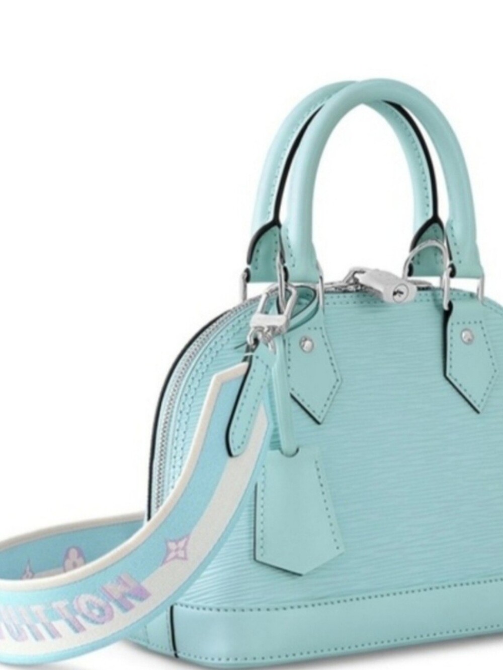 🩵 RARE 🩵 Louis Vuitton Blue Lagoon Alma BB Satchel with Detachable Strap